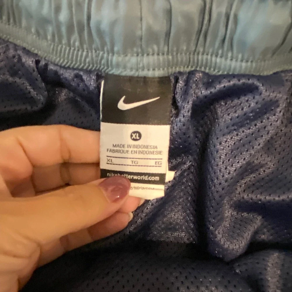 Nike Mens Navy Blue Grey Swim Trunks Board Shorts XL